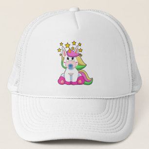 Gorra De Camionero Unicornio como bebé con pacificador