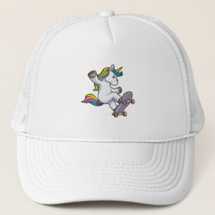 Gorra De Camionero Unicornio como patinador