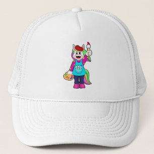 Gorra De Camionero Unicornio como pintor