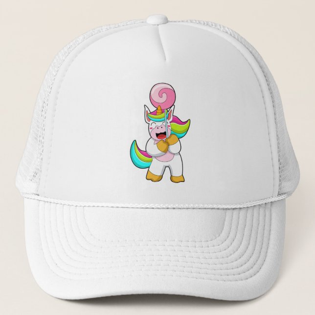 Gorra De Camionero Unicornio con Lollipop (Anverso)