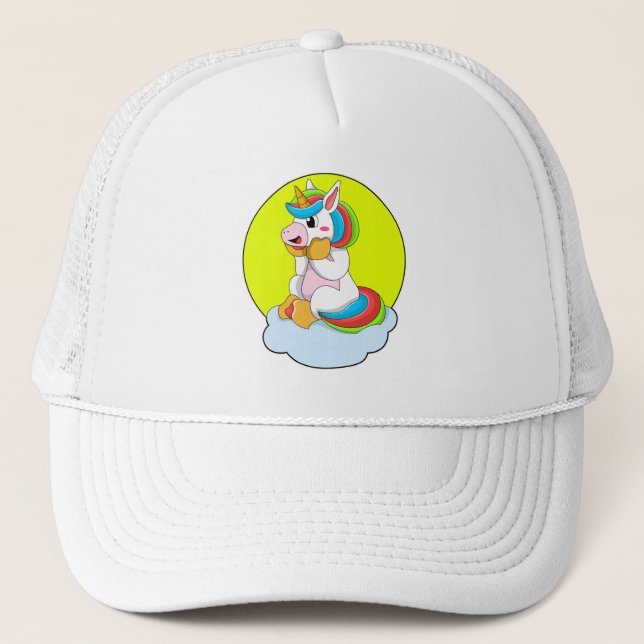 Gorra De Camionero Unicornio con nube y sol (Anverso)