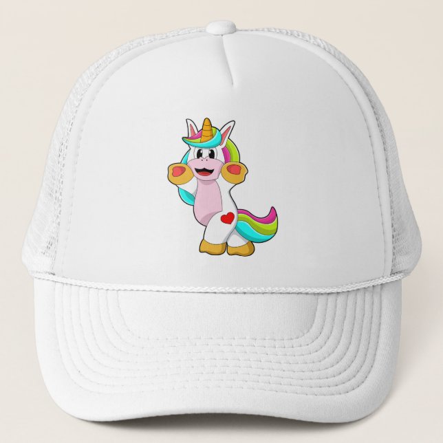 Gorra De Camionero Unicornio con tatuaje cardíaco (Anverso)