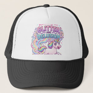 Gorra De Camionero Unicornio corriendo sobre brillo y encanto de ilus