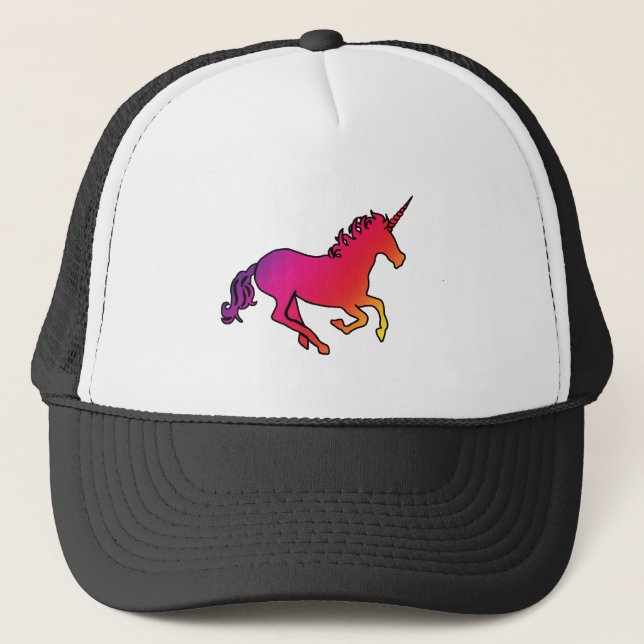 Gorra De Camionero Unicornio del arco iris (Anverso)