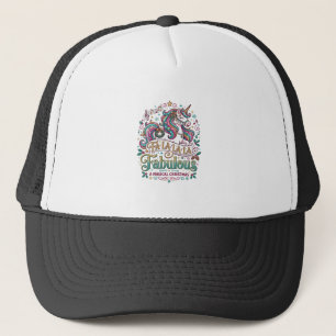 Gorra De Camionero Unicornio Fa La La La Fabuloso Fondo Blanco Lindo