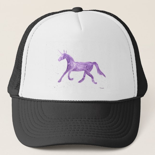 Gorra De Camionero Unicornio morado (Anverso)
