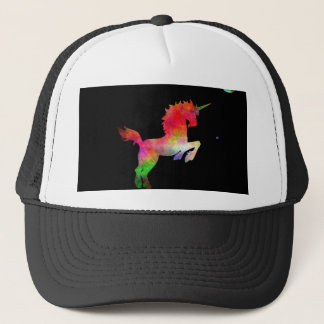 Gorra De Camionero Unicornio Multi-hued del espacio profundo