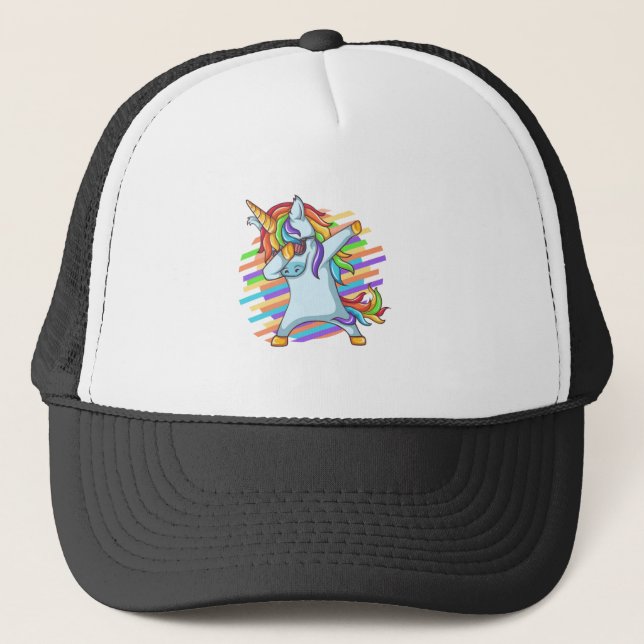 Gorra De Camionero Unicornio que frota (Anverso)