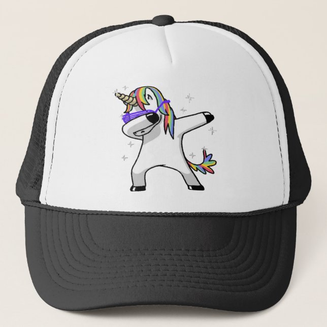 Gorra De Camionero Unicornio que frota (Anverso)