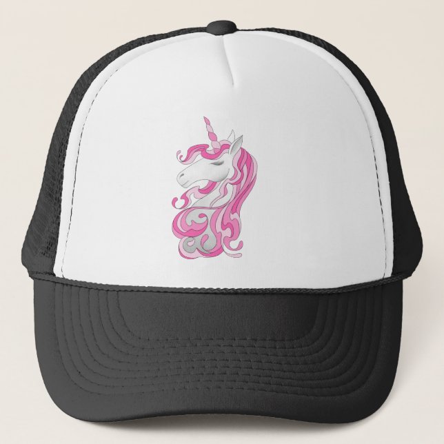 Gorra De Camionero Unicornio rosa (Anverso)