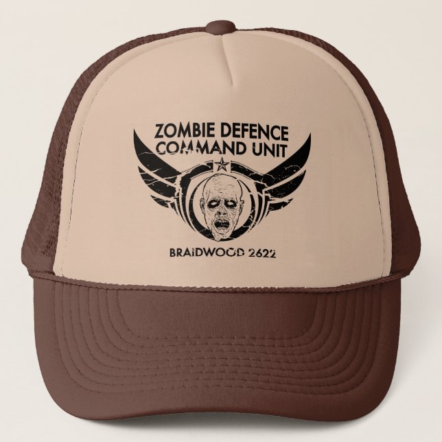 GORRA DE CAMIONERO UNIDAD DEL COMANDO DE LA DEFENSA DEL ZOMBI - 2622 (Anverso)