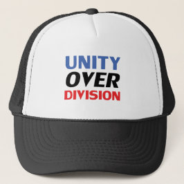 Gorra De Camionero "Unidad sobre división" blanco rojo azul
