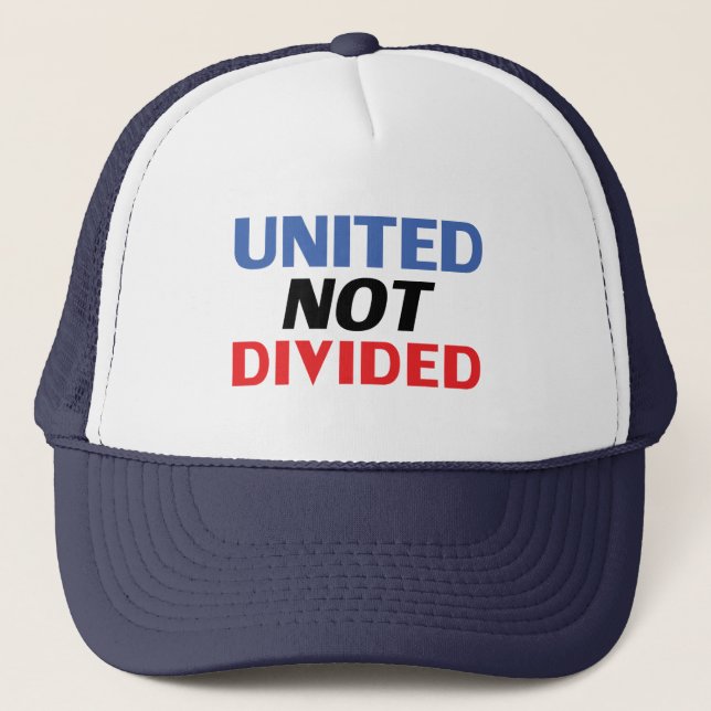 Gorra De Camionero Unidos no dividido - rojo, blanco, azul (Anverso)