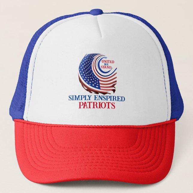 Gorra De Camionero "Unidos simplemente incentivado" "Somos patriotas" (Anverso)