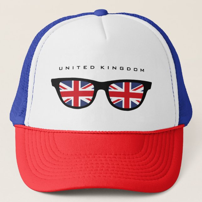 Gorra De Camionero Union Jack UK Shades custom hat (Anverso)