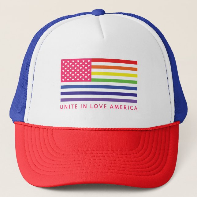 Gorra De Camionero Unite In Love America - (Anverso)