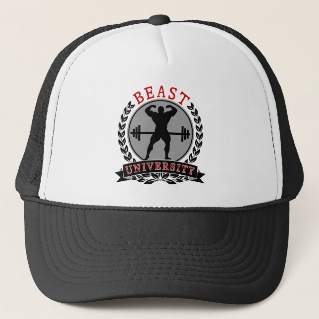 Gorra De Camionero Universidad Beast de Construcción Corporal (Anverso)