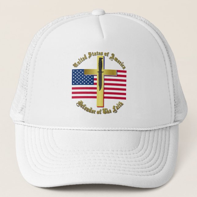 Gorra De Camionero USA: Defender of The Faith (Anverso)