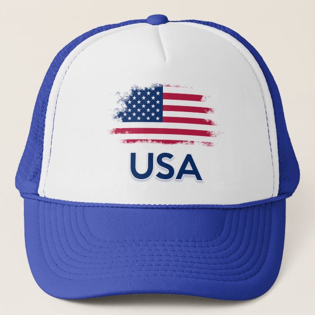 Gorra De Camionero USA Flag    (Anverso)