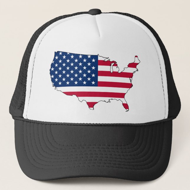Gorra De Camionero usa flag map (Anverso)