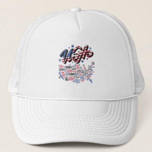 Gorra De Camionero USA Map Estados Unidos