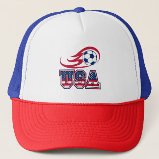 Gorra De Camionero USA Soccer Patriotic American Flag Football Trucke
