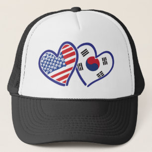 Gorra De Camionero USA South Korea love hearts