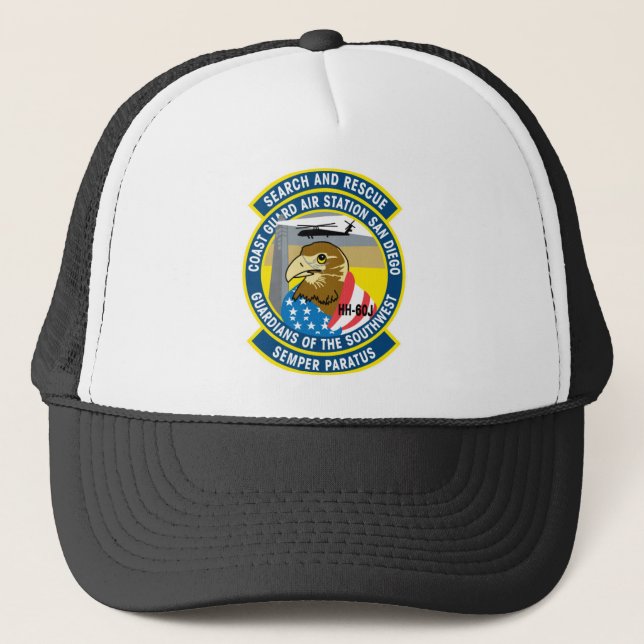 Gorra De Camionero USCG Air Station San Diego Search and Research (Anverso)