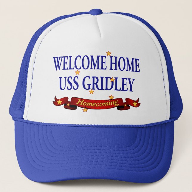 Gorra De Camionero USS casero agradable Gridely (Anverso)