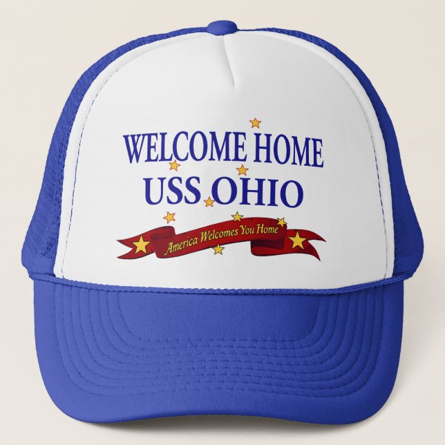 Gorra De Camionero USS casero agradable Ohio (Anverso)