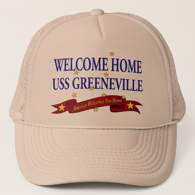 Gorra De Camionero USS Greeneville casero agradable (Anverso)