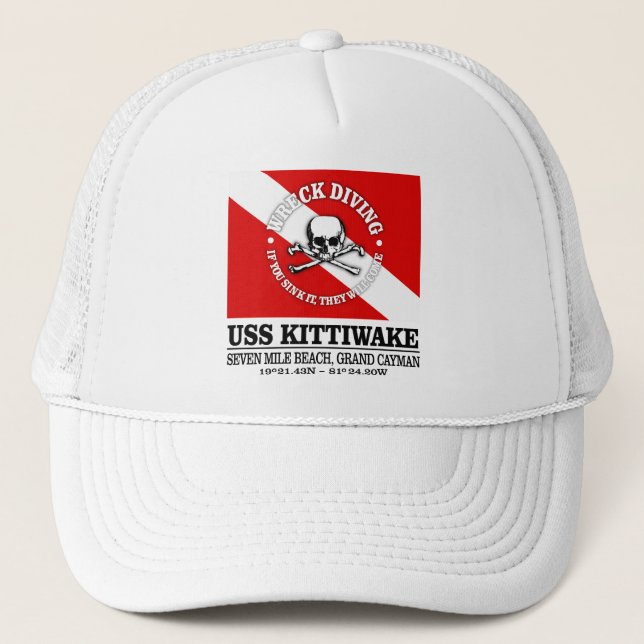 Gorra De Camionero USS Kittiwake (los mejores restos de naufragio) (Anverso)