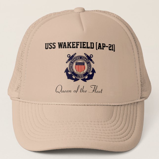 Gorra De Camionero USS WAKEFIELD (AP-21) "reina camionero de la (Anverso)