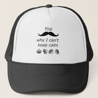 Gorra De Camionero Usted bigote porqué no puedo guardar calma