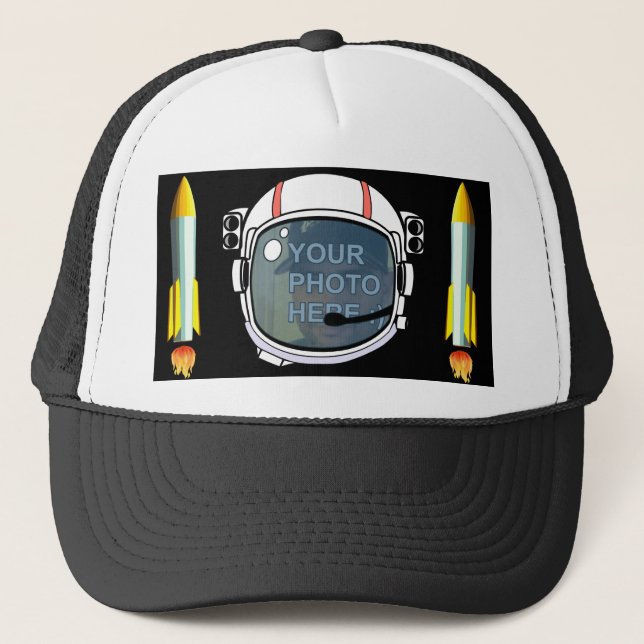 Gorra De Camionero Usted Como Sustitución De Fotografías Astronautas (Anverso)