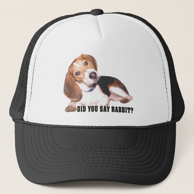 Gorra De Camionero ¿Usted dijo el conejo? Beagle (Anverso)