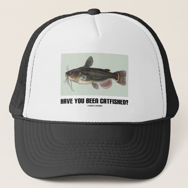 Gorra De Camionero ¿Usted ha sido Catfished? (Ilustracion del siluro) (Anverso)