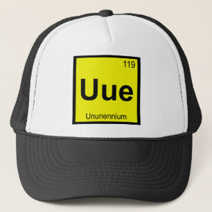 Gorra De Camionero Uue - Símbolo de la tabla periódica de química Unu