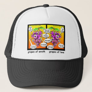 Gorra De Camionero Uvas de ira, amor y regalos divertidos de guerra y