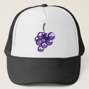 Gorra De Camionero Uvas Vino Fruta Lilac Alimentos Vinos