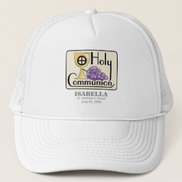 Gorra De Camionero Uvas y Copa para Primera Comunión, Personalizable
