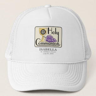 Gorra De Camionero Uvas y Copa para Primera Comunión, Personalizable