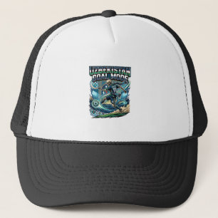 Gorra De Camionero Uzbekistán Modo Gol Esqueleto Delantero Naciones C