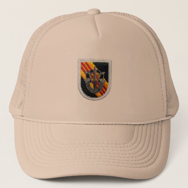 Gorra De Camionero V grupo de fuerzas especiales vietnam veterinarios (Anverso)