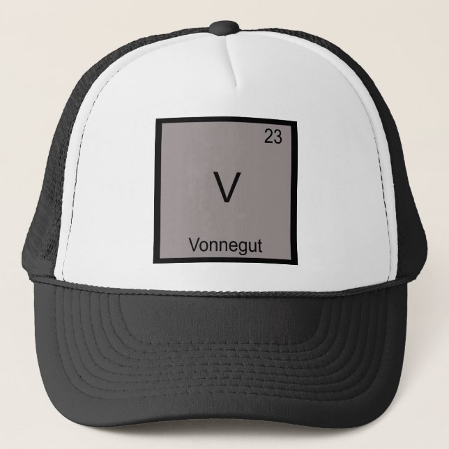 Gorra De Camionero V - Vonnegut Funny Chemistry Element Symbol Tee (Anverso)