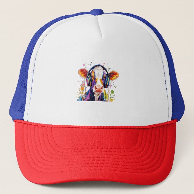 Gorra De Camionero Vaca colorida de Highland (Anverso)