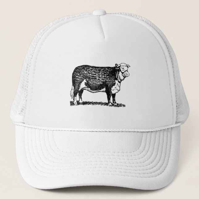 Gorra De Camionero Vaca de Hereford (Anverso)