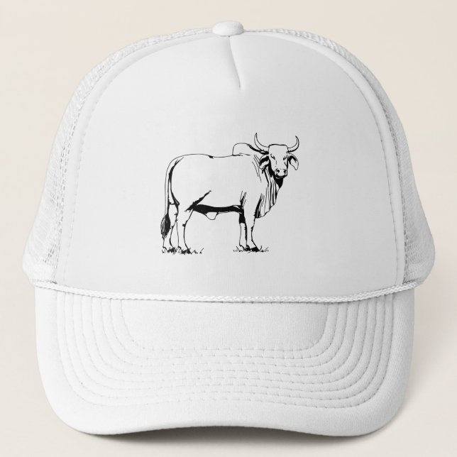 Gorra De Camionero Vaca del Brahman (Anverso)