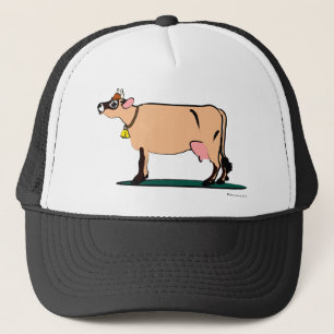 Gorra De Camionero Vaca del jersey (oscura)