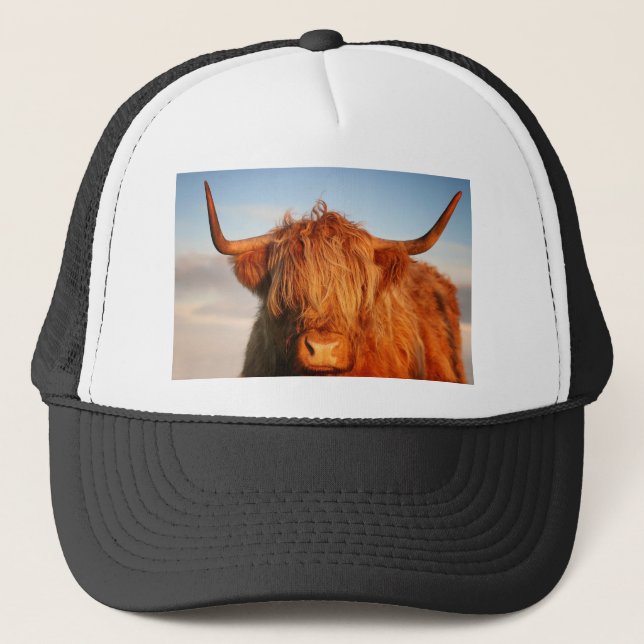 Gorra De Camionero Vaca escocesa de la montaña - Escocia (Anverso)
